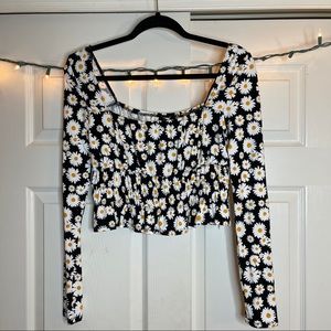 Floral cinched top